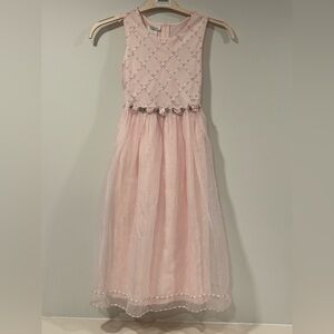 Bonnie Jean Girls Pink Floral Dress – Size 12 Easter Flower girl